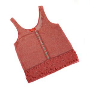 Spoiled Coral Pink Knit Top size Small